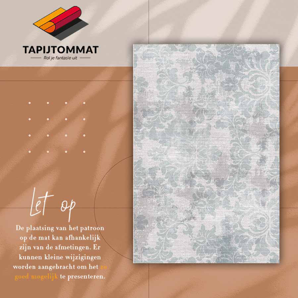 Vinyl floor mat Persian flowers