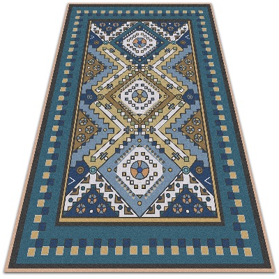 Oriental Living Room Rug, Vinyl Area Rug, Linoleum Floor Mat, Vinyl Floor  Covering, Boho Living Room Rug, Boho Home Decor, Room Decor 