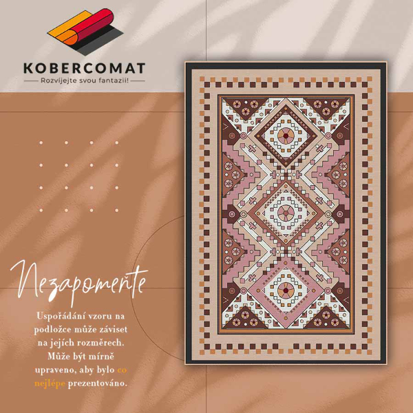 Indoor vinyl PVC carpet Moroccan patterns