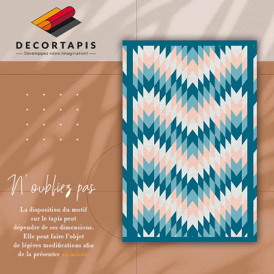 Vinyl floor rug Geometric herringbone