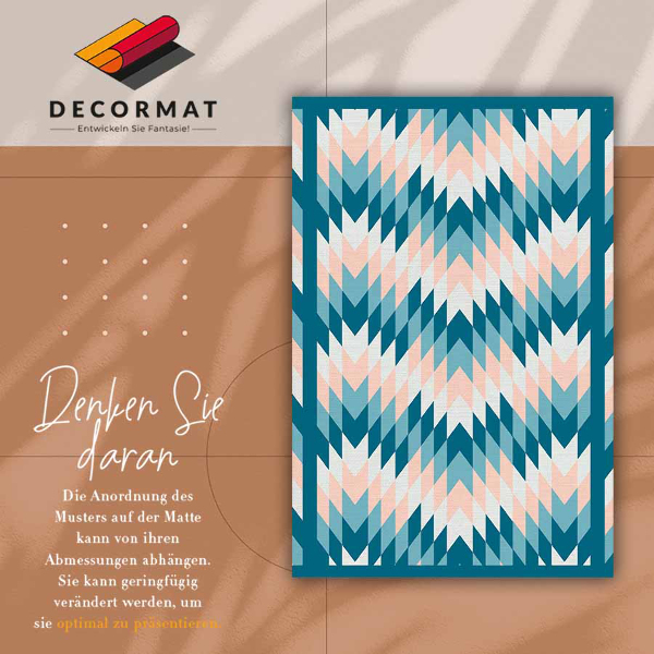 Vinyl floor rug Geometric herringbone