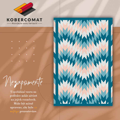 Vinyl floor rug Geometric herringbone