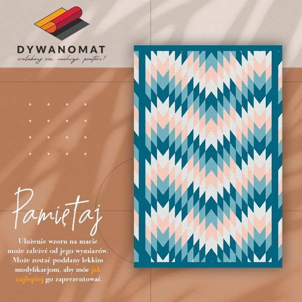 Vinyl floor rug Geometric herringbone