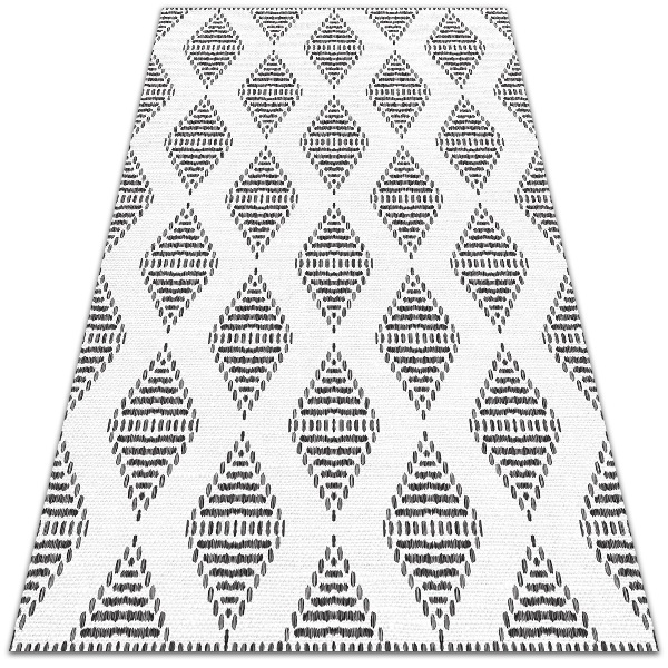 Vinyl floor rug Geometric braid - Decormat.co.uk