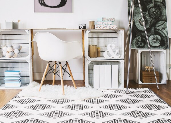 Fashionable vinyl rug Geometric rhombuses