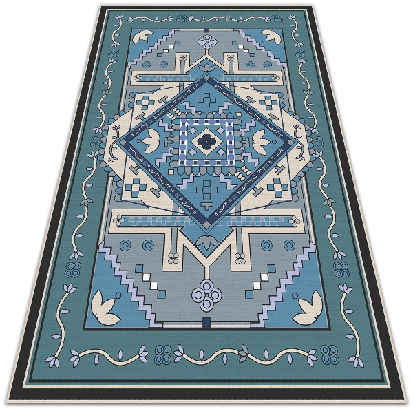 Indoor vinyl PVC carpet Arabic geometry