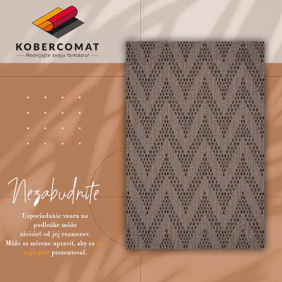 Universal vinyl rug Chevron zigzag