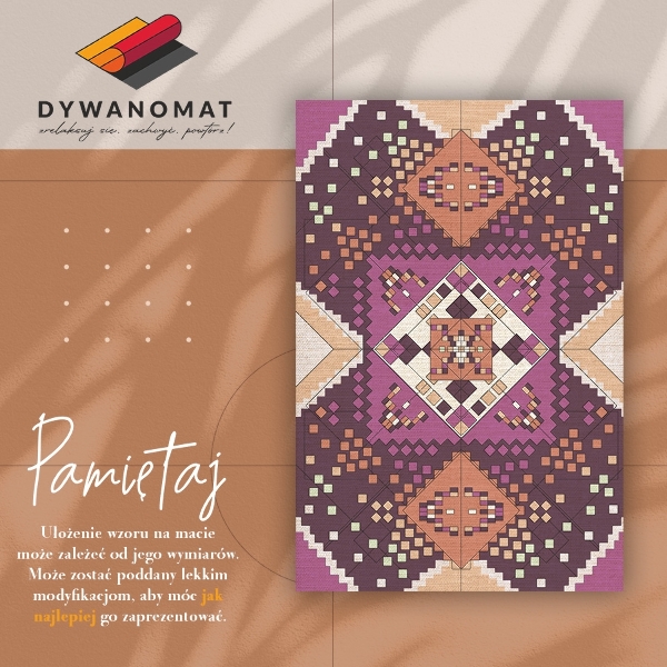 Fashionable vinyl rug Geometric rhombuses