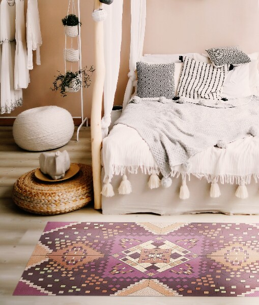 Fashionable vinyl rug Geometric rhombuses