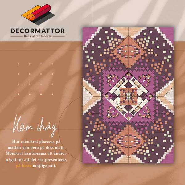 Fashionable vinyl rug Geometric rhombuses