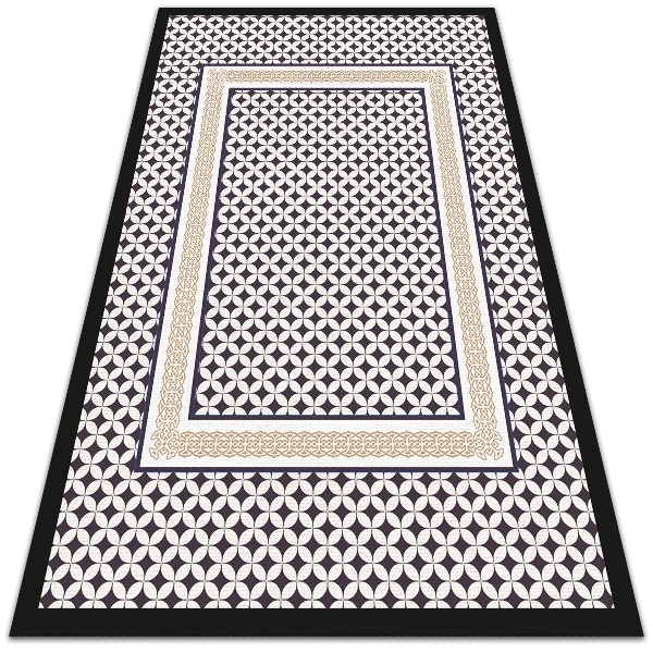 Vinyl floor rug Geometric braid