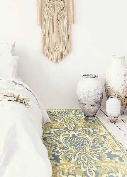 Indoor vinyl PVC carpet Exotic flowers
