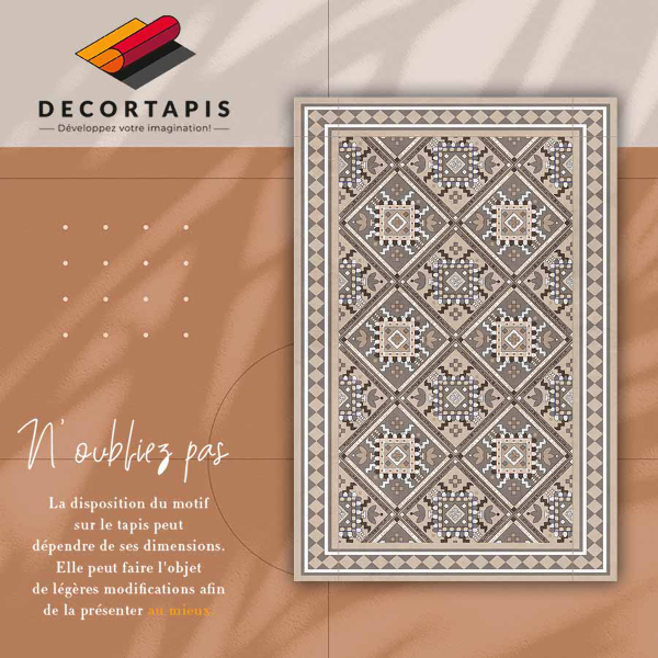 Indoor vinyl PVC carpet Arabic geometry