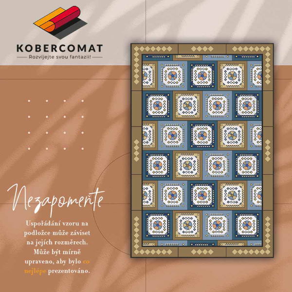 Universal vinyl carpet Geometric cube