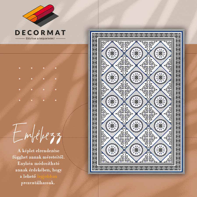 Fashionable vinyl rug Geometric rhombuses