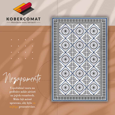 Fashionable vinyl rug Geometric rhombuses