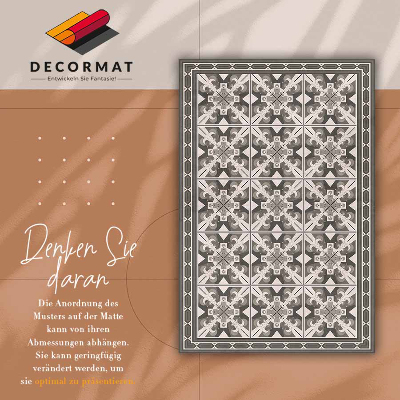 Fashionable vinyl rug Geometric rhombuses