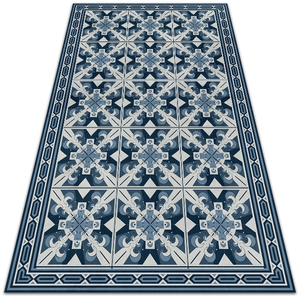 Fashionable vinyl rug Geometric rhombuses