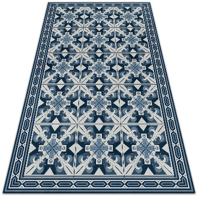 Fashionable vinyl rug Geometric rhombuses