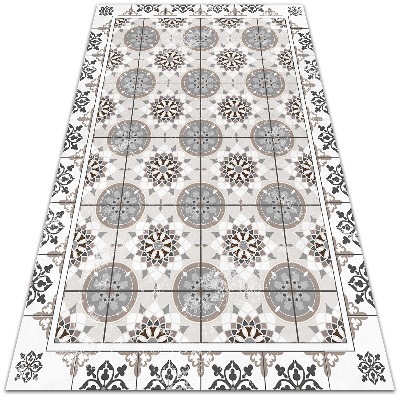 Vinyl floor mat Floral circles
