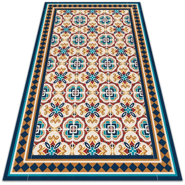 Universal vinyl carpet Floral geometry