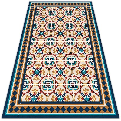 Universal vinyl carpet Floral geometry