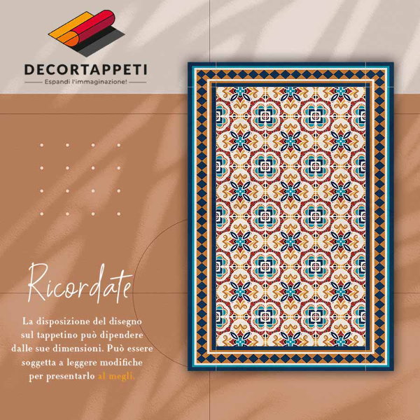 Universal vinyl carpet Floral geometry