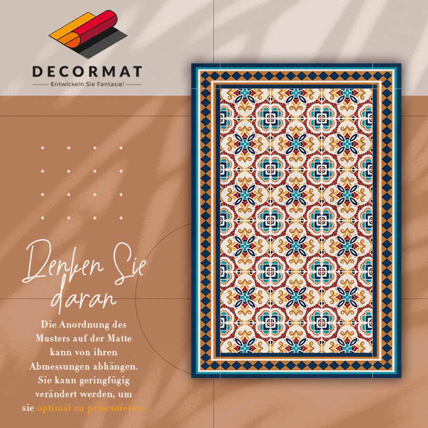 Universal vinyl carpet Floral geometry