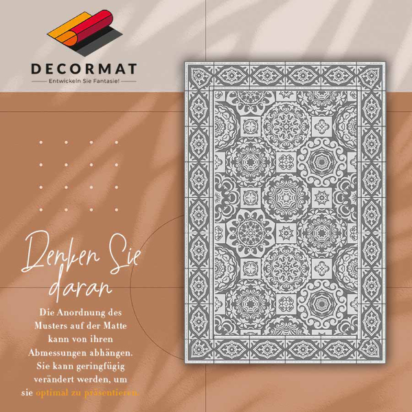 Universal vinyl rug Greek geometry