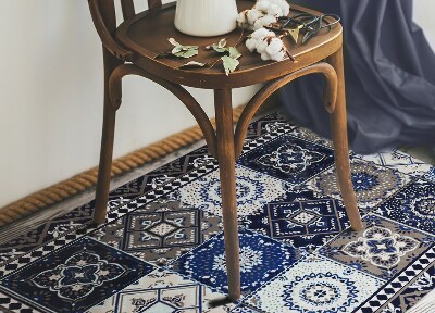 Indoor vinyl PVC carpet Floral tiles