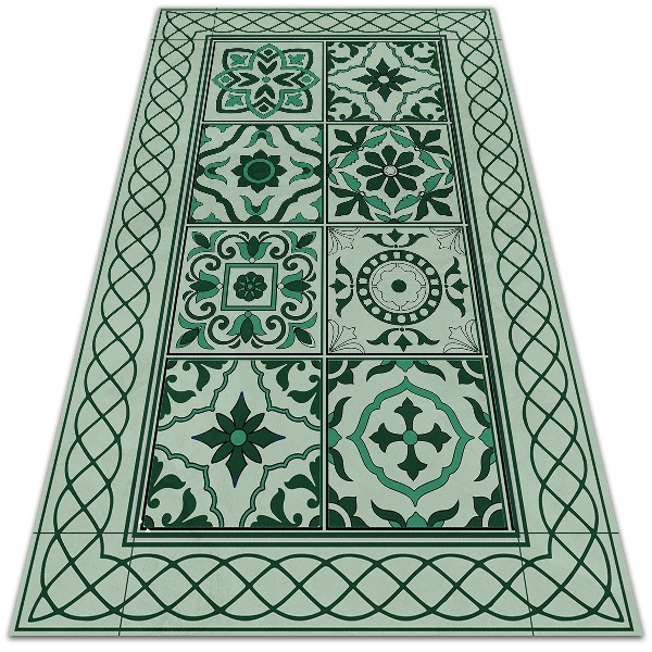 Fashionable vinyl rug Spanish braid