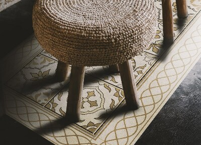 Fashionable vinyl rug Spanish braid