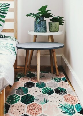 Universal vinyl carpet tropical hexagony