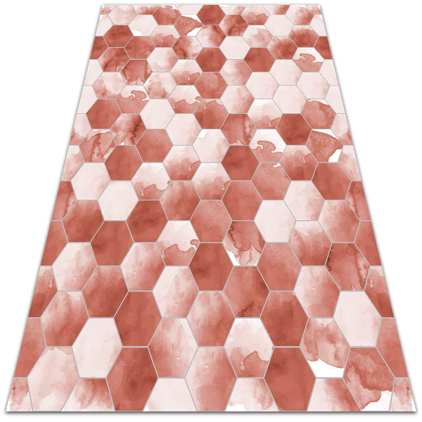 Universal vinyl carpet Watercolor hexagons