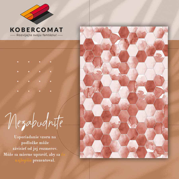 Universal vinyl carpet Watercolor hexagons