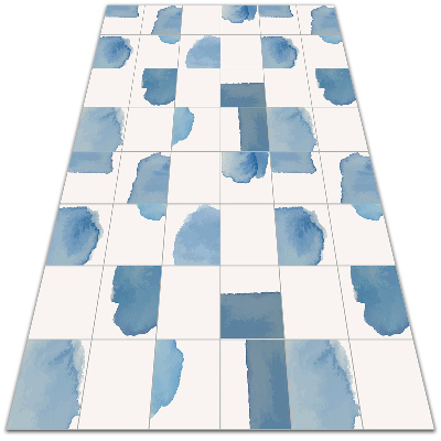 Indoor vinyl PVC carpet Watercolor cubes