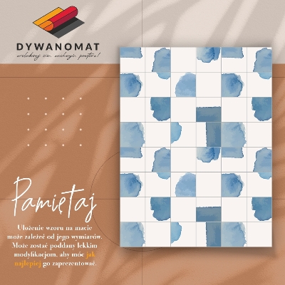 Indoor vinyl PVC carpet Watercolor cubes