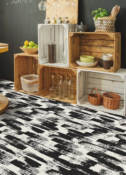 Vinyl floor rug Brush strokes