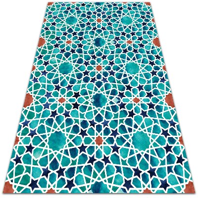 Vinyl floor rug Geometric stars
