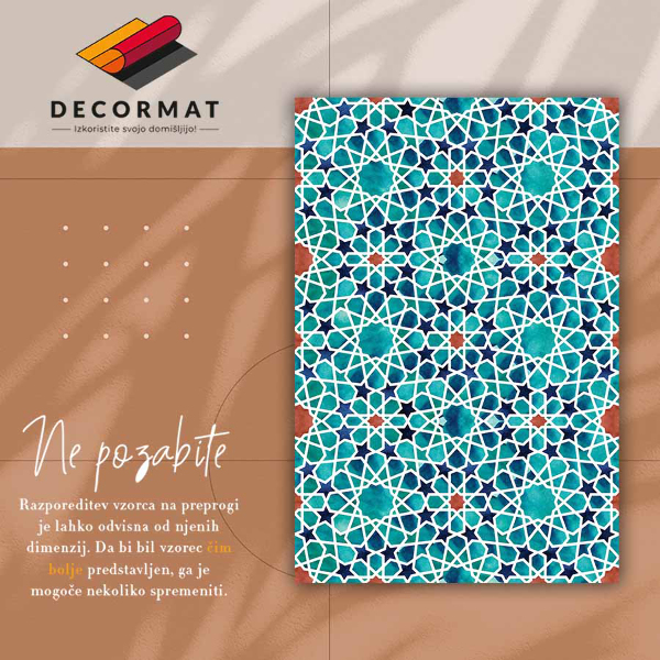 Vinyl floor rug Geometric stars