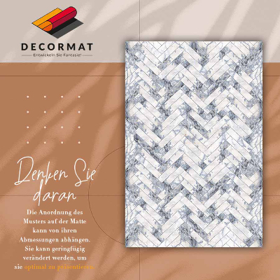 Universal vinyl rug Herringbone marble