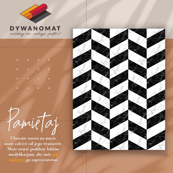 Indoor vinyl PVC carpet Marble herringbone