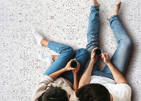 Universal vinyl rug Patterned marble