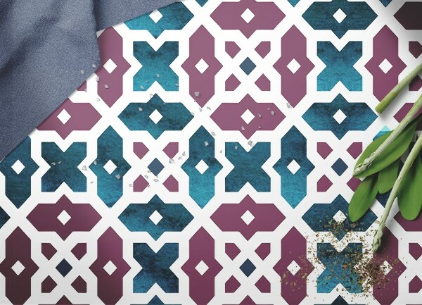 Vinyl rug Geometric shapes