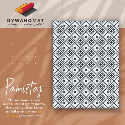 Fashionable vinyl rug Geometric rhombuses