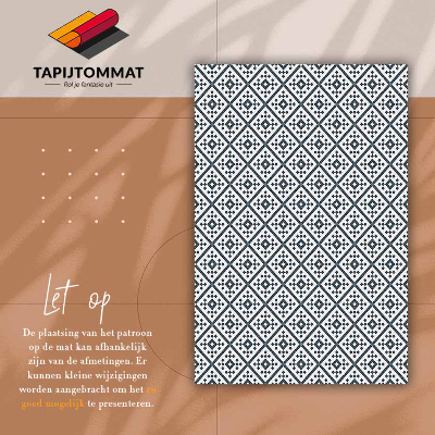 Fashionable vinyl rug Geometric rhombuses