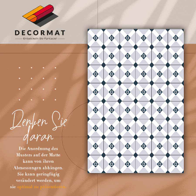 Fashionable vinyl rug Geometric rhombuses