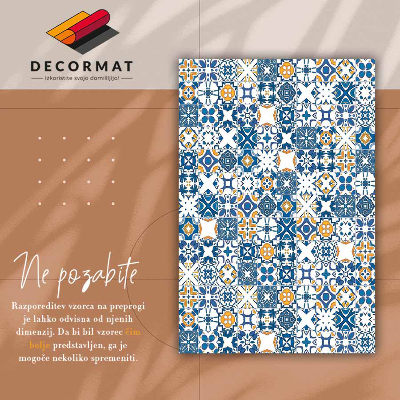 Universal vinyl carpet Moroccan tiles