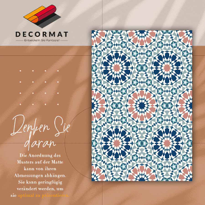 Vinyl floor rug Moroccan geometry