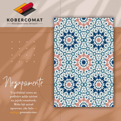 Vinyl floor rug Moroccan geometry